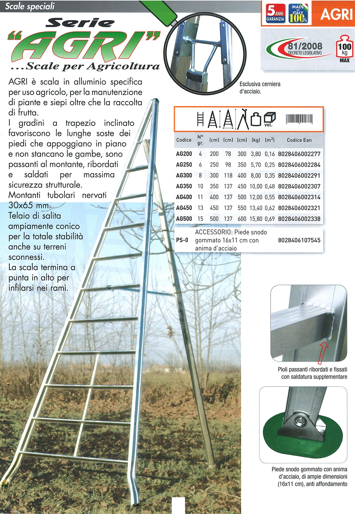 Agri 13 gradini - Art. AG450