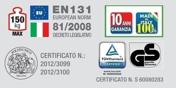 Super Prima 11 + 12 + 12 gradini tre rampe
