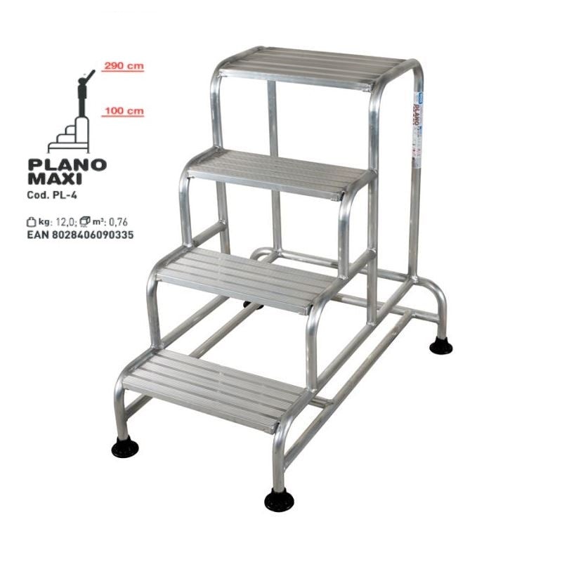 Plano Maxi Sgabello Gradini 4 Cm. 100