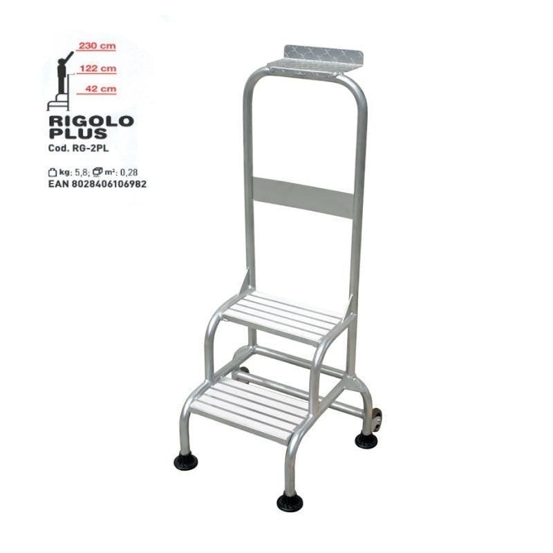Rigolo Plus Sgabello Gradini 2 con protezione – Cm. 42